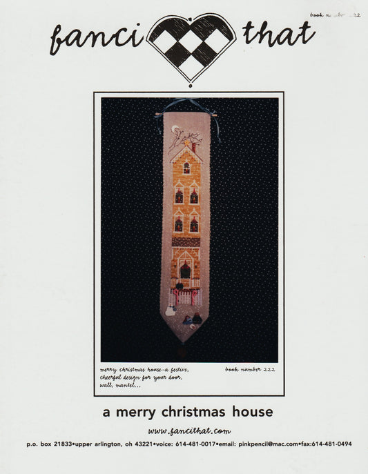 Fanci That A Merry Christmas House cross stitch pattern