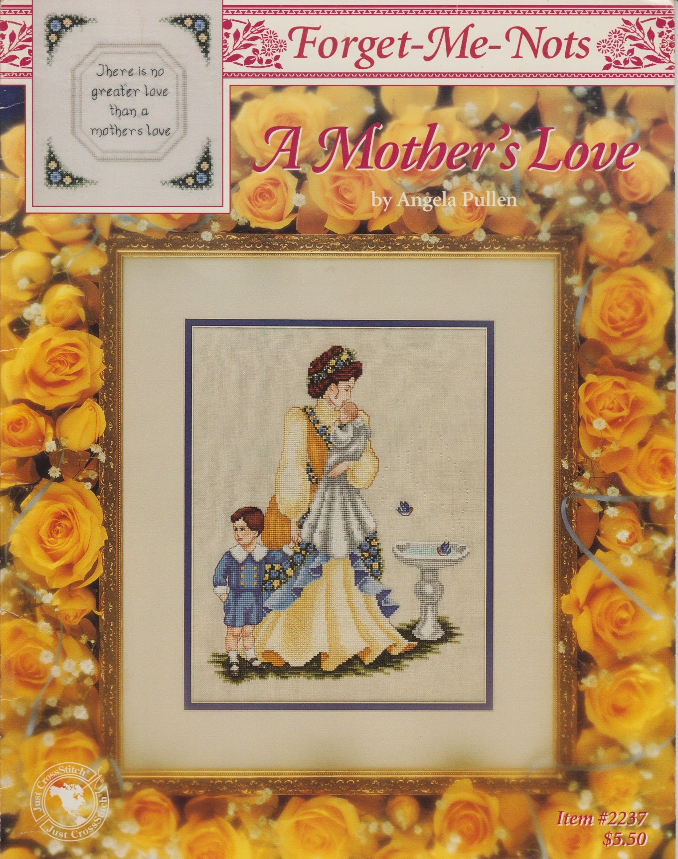 Just CrossStitch A Mother's Love AS1196 children cross stitch pattern
