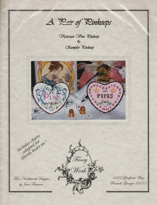 Fancy Work A Pair of Pinkeeps cross stitch pattern