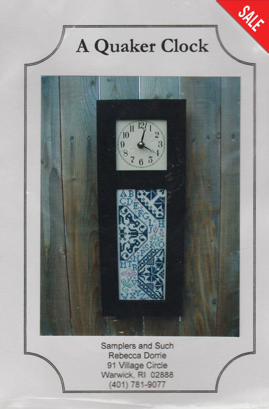 Samplers & Such A Quaker Clock cross stitch pattern