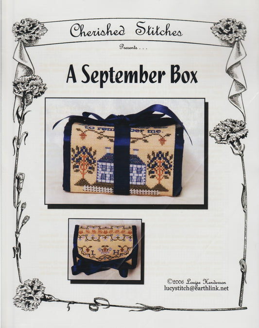 Cherished Stitches A September Box cross stitch pattern
