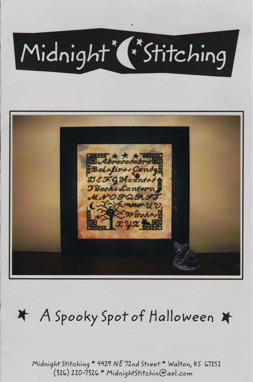 Midnight Stitching A Spooky Spot of Halloween cross stitch pattern