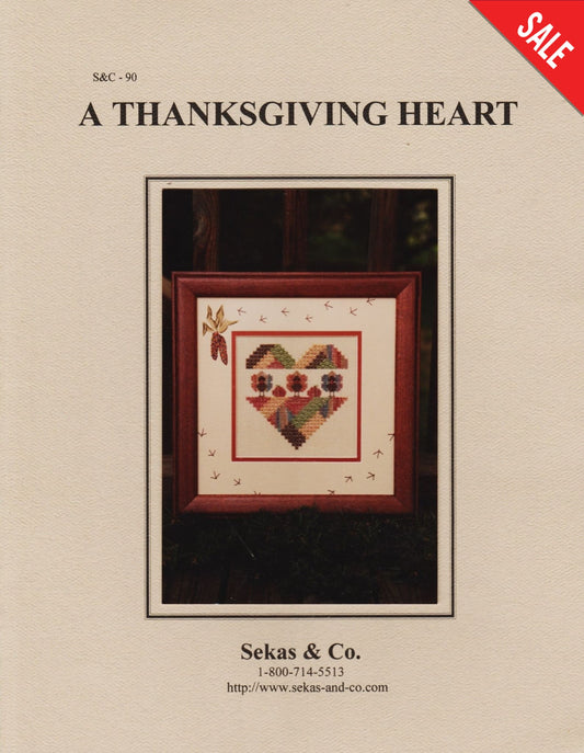 Sekas & Co. A Thanksgiving Heart S&C-90 Thanksgiving cross stitch pattern