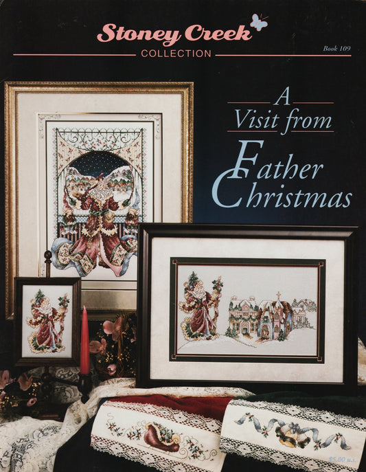 Stoney Creek A Visit From Father Christmas BK109 cross stitch pattern