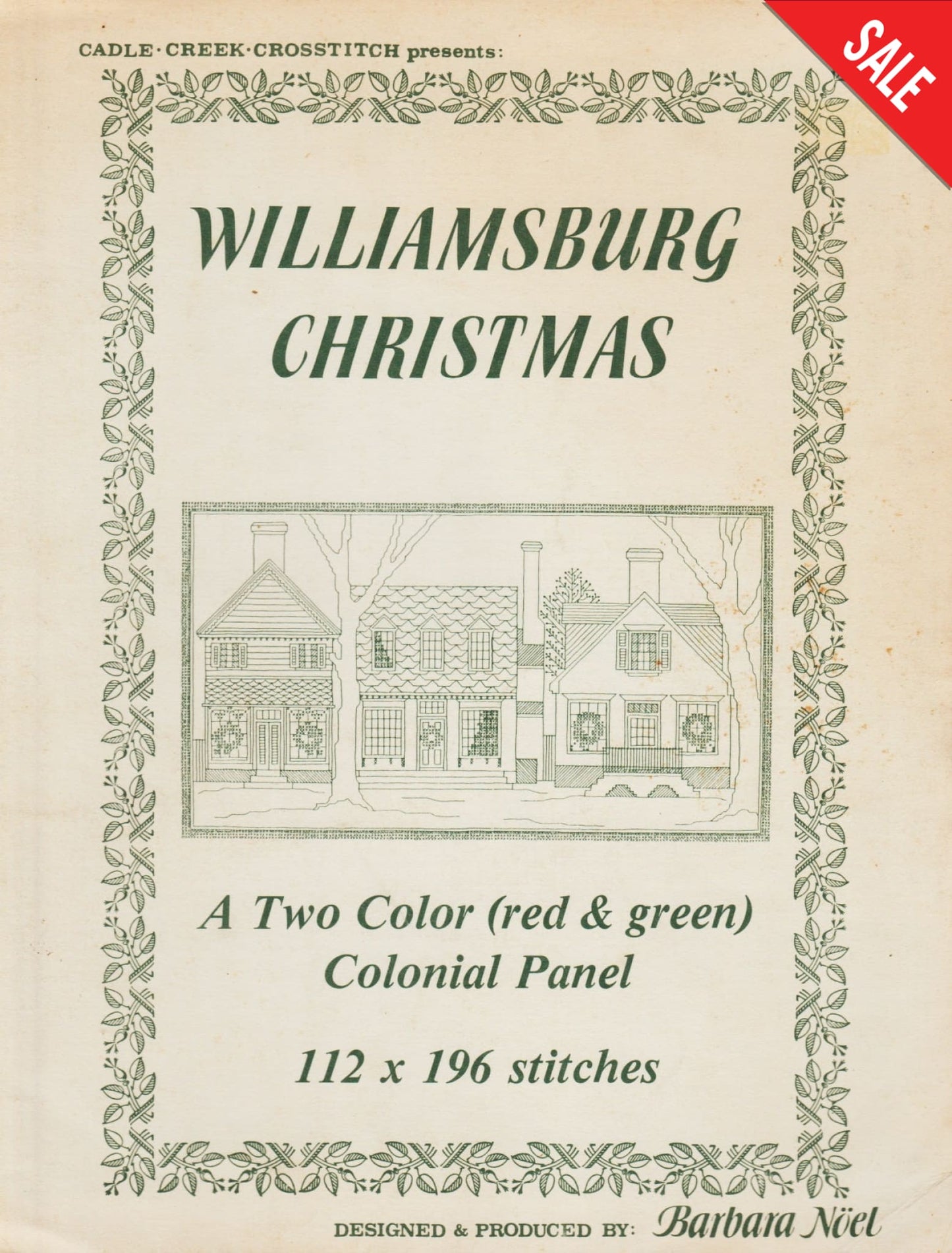 Cadle Creek A Williamsburg Christmas cross stitch pattern