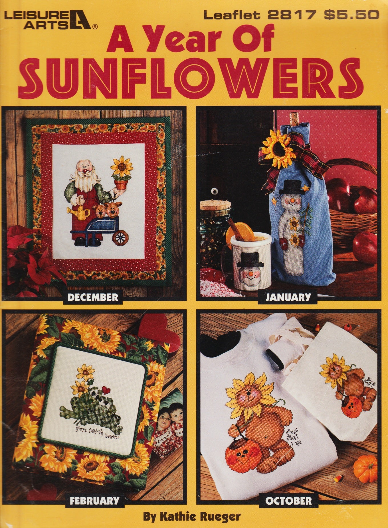 Leisure Arts A Year of Sunflowers 2817 cross stitch pattern