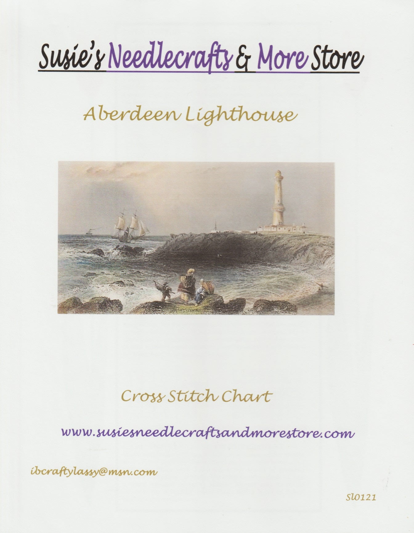 Susie's Needlecraft Aberdeen Lighthouse cross stitch pattern