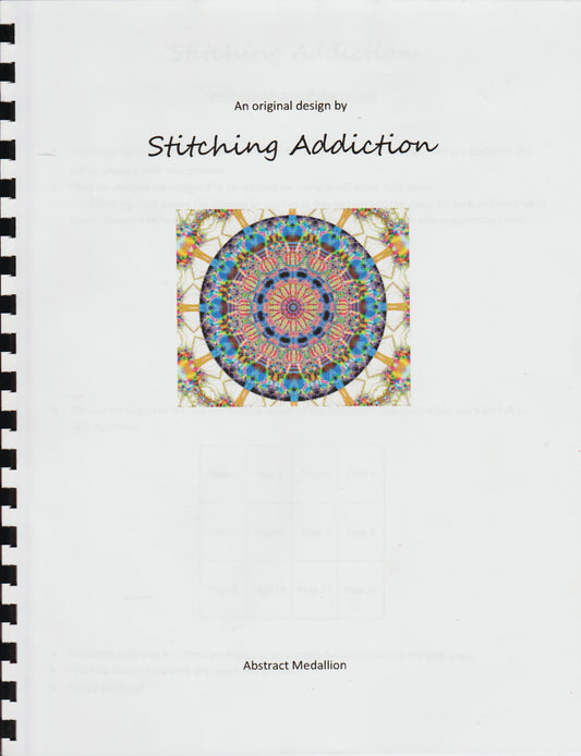 Stitching Addiction Abstract Medallion cross stitch pattern