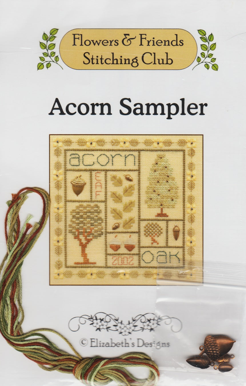 Elizabeth's Designs Acorn Sampler cross stitch pattern