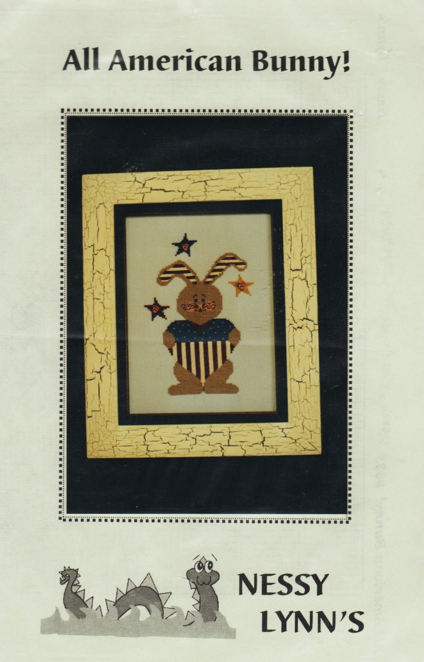 Nessy Lynn's All  American Bunny cross stitch pattern