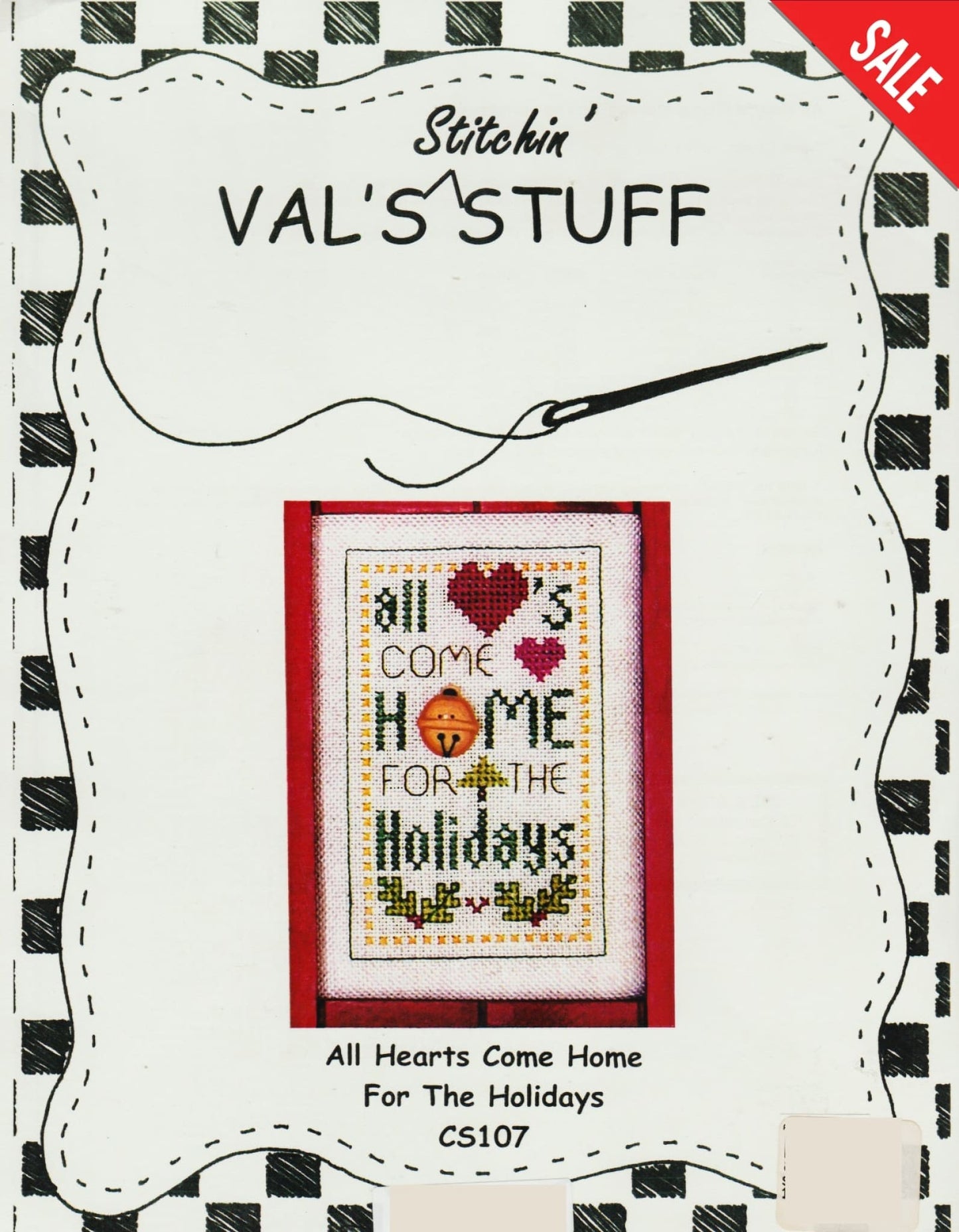 Val's Stuff All Hearts Come Home For The Holidays CS107 cross stitch pattern