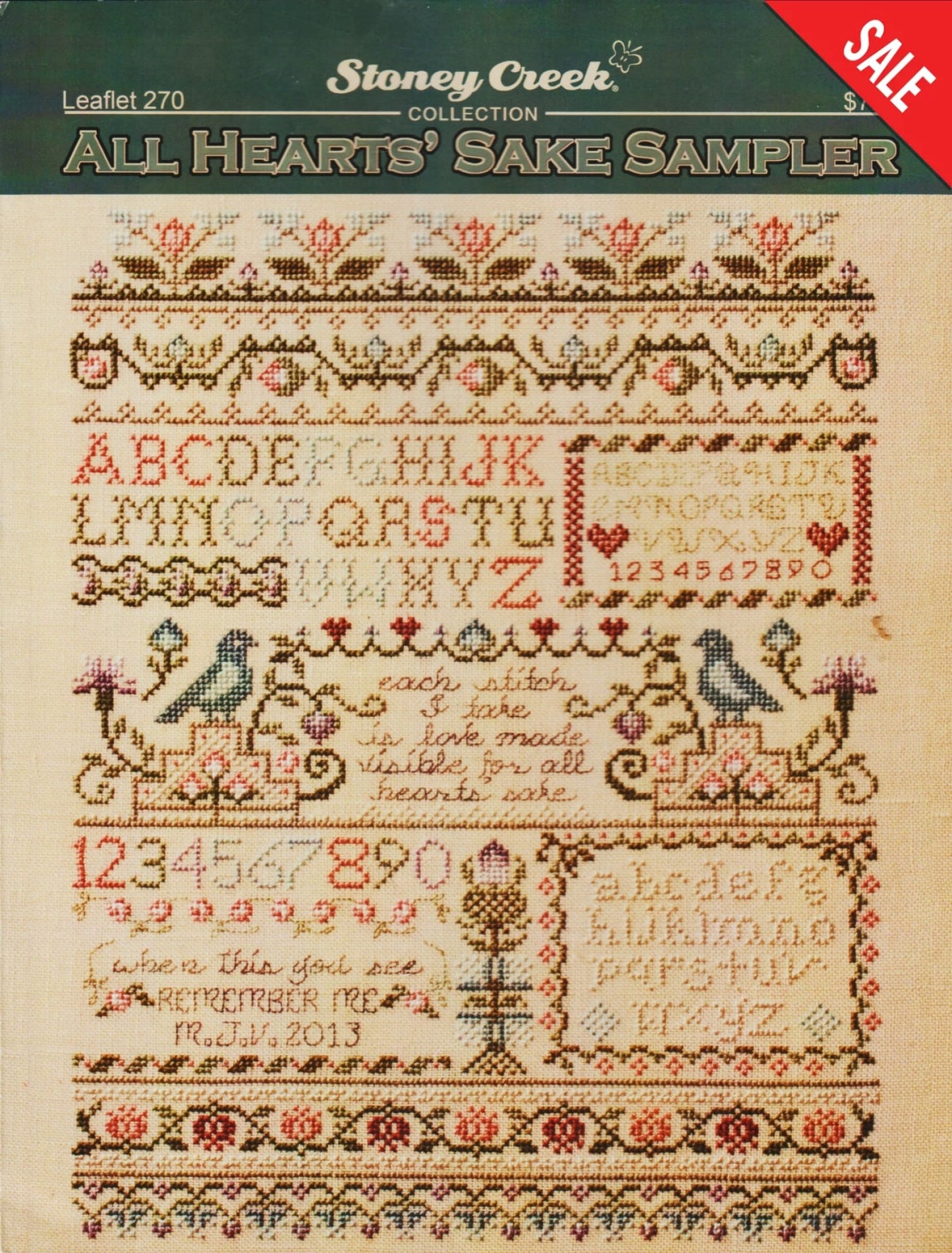 Stoney Creek All Hearts' Sake Sampler LFT270 cross stitch pattern