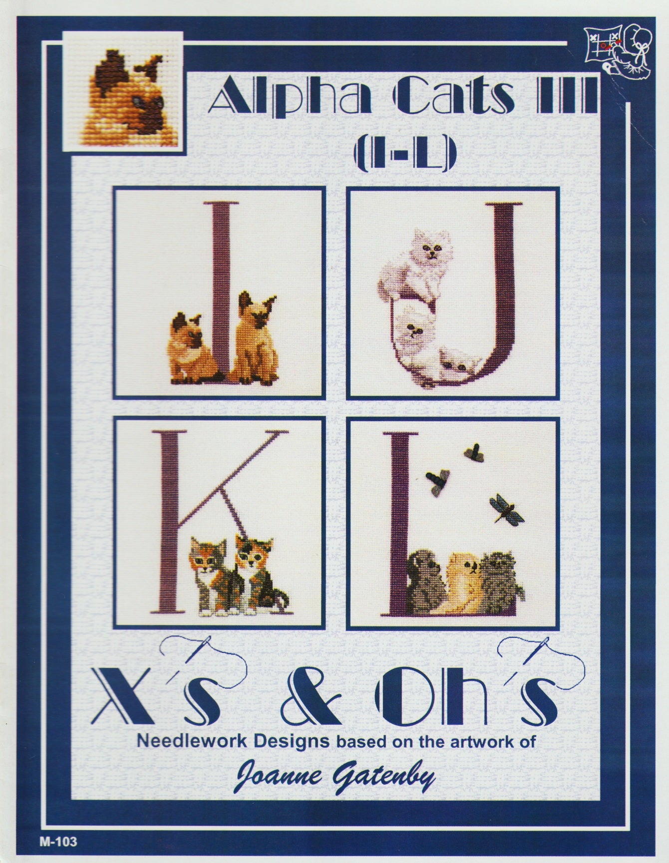X's & Oh's Alpha Cats III (I-L) cross stitch pattern