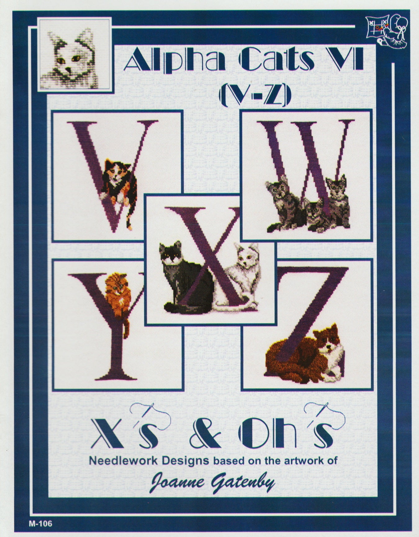 X's & Oh's Alpha Cats VI cross stitch pattern