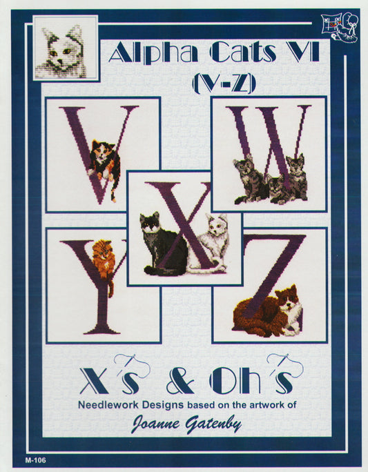 X's & Oh's Alpha Cats VI cross stitch pattern