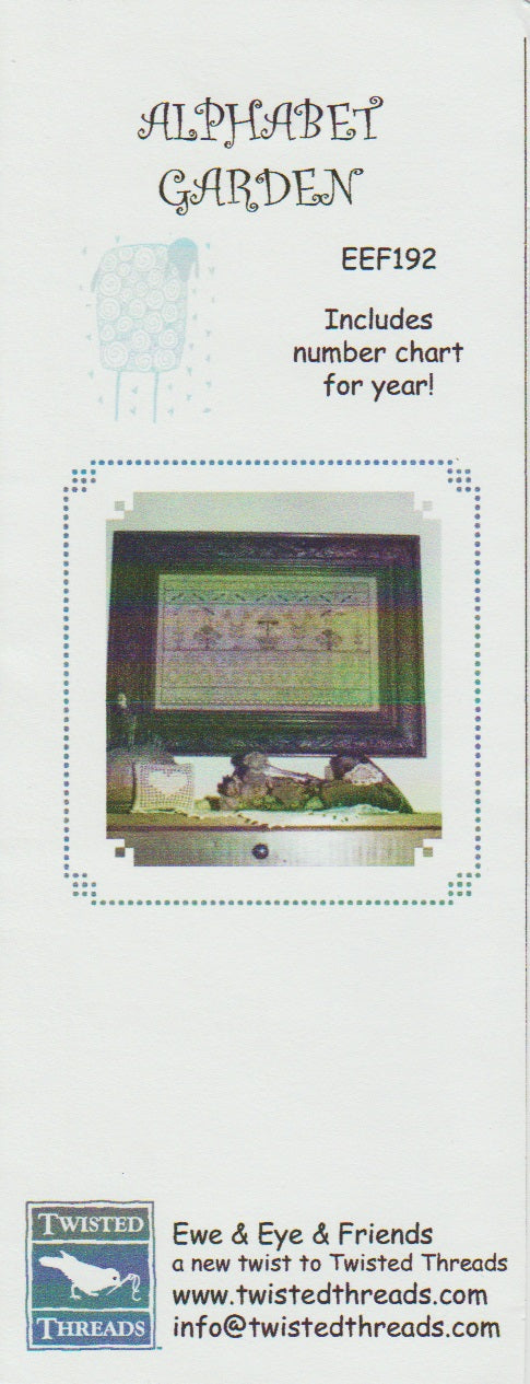 Ewe & Eye Alphabet Garden EEF192 cross stitch pattern