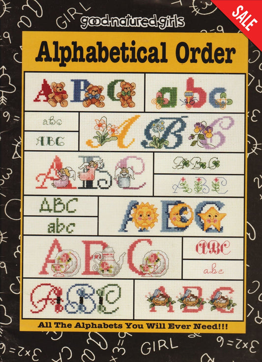 Good Natured Girls Alphabetical Order cross stitch pattern