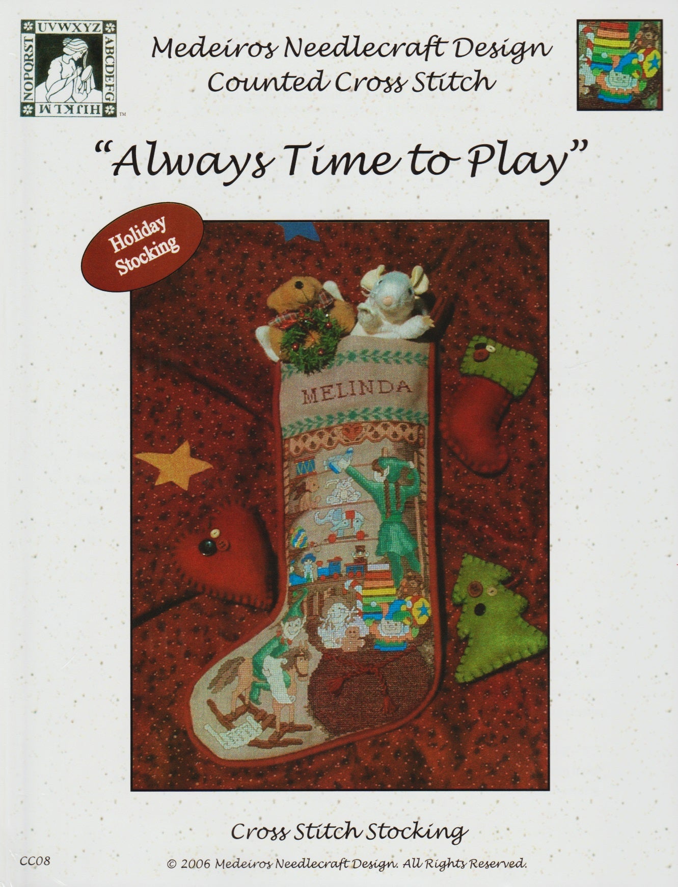 Medeiros Always Time To Play CC08 cross stitch pattern