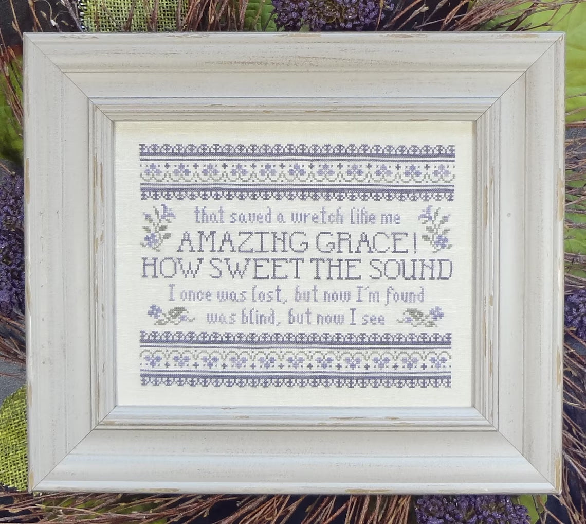 My Big Toe Amazing Grace MBT-200 religious cross stitch pattern