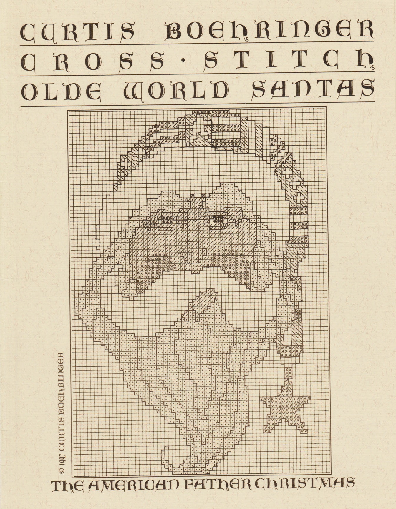Curtis Boehringer American Father Christmas santa cross stitch pattern