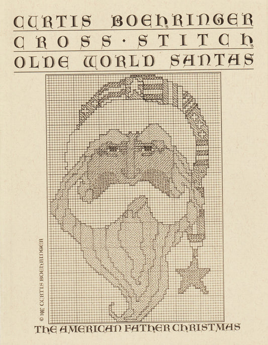 Curtis Boehringer American Father Christmas santa cross stitch pattern