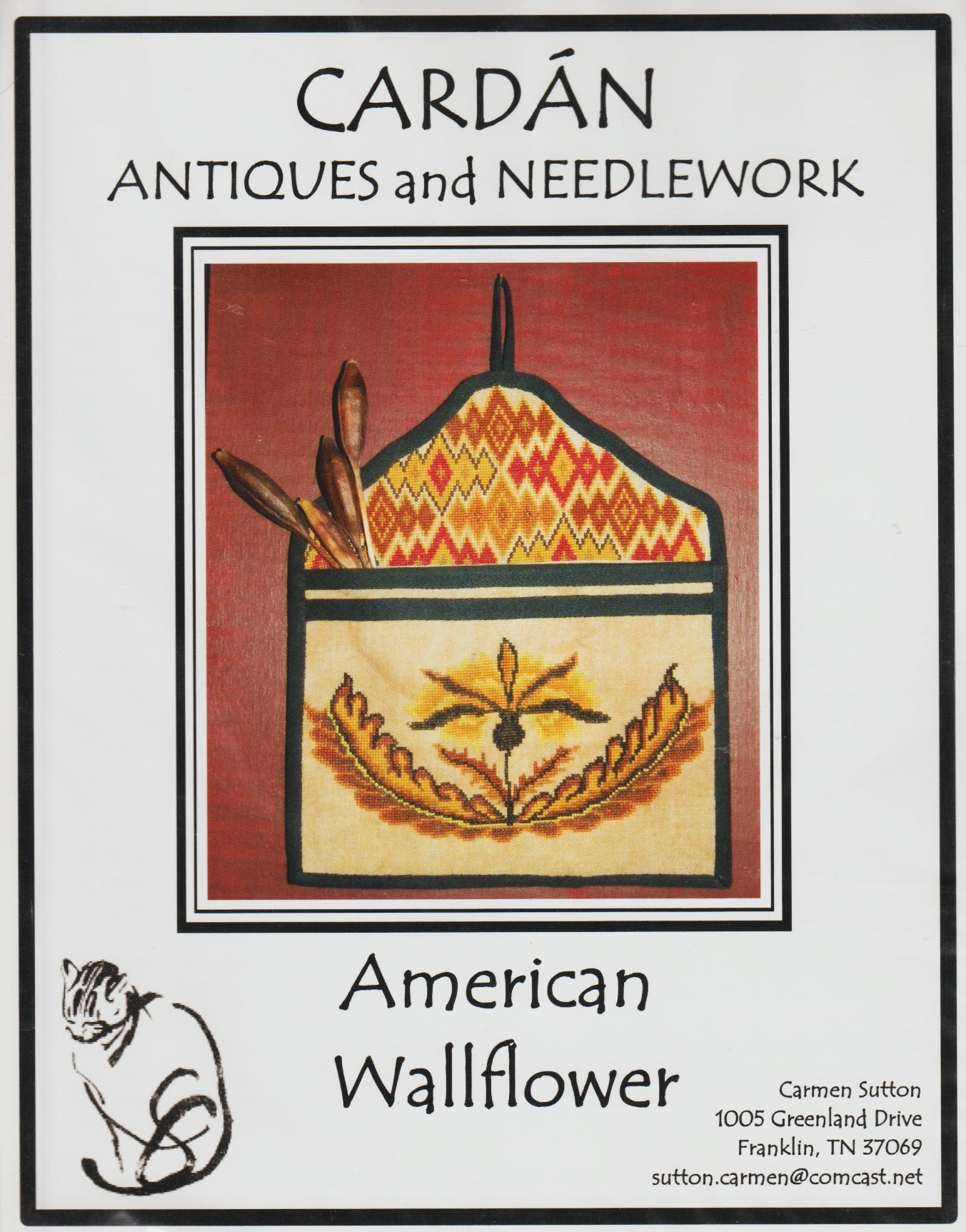 Cardan American Wallflower cross stitch pattern