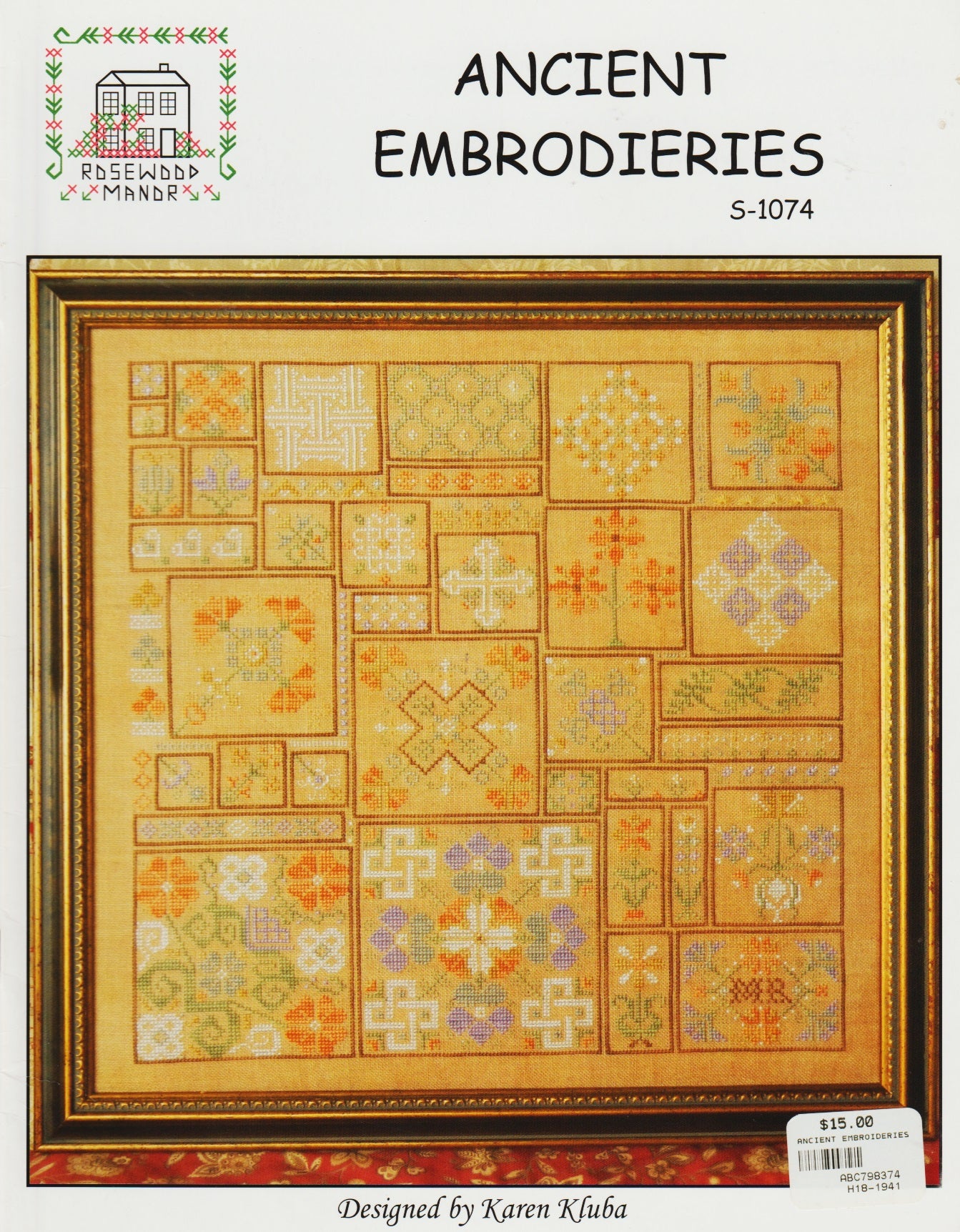 Rosewood Manor Ancient Embrodieries S-1074 cross stitch pattern