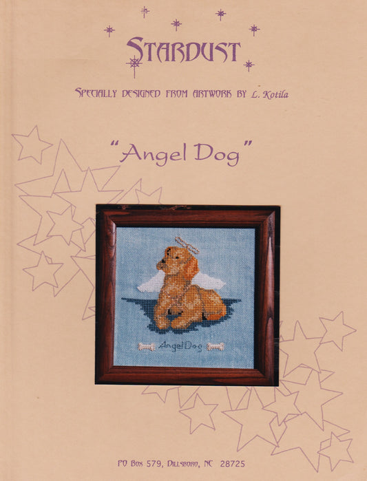 Stardust Angel Dog cross stitch pattern