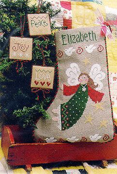 Lizzie Kate Angel Stocking LK110 cross stitch pattern