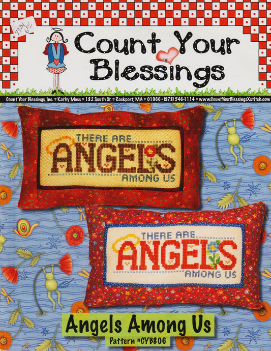 Count Your Blessings Angels Among Us CYB806 cross stitch pillow pattern