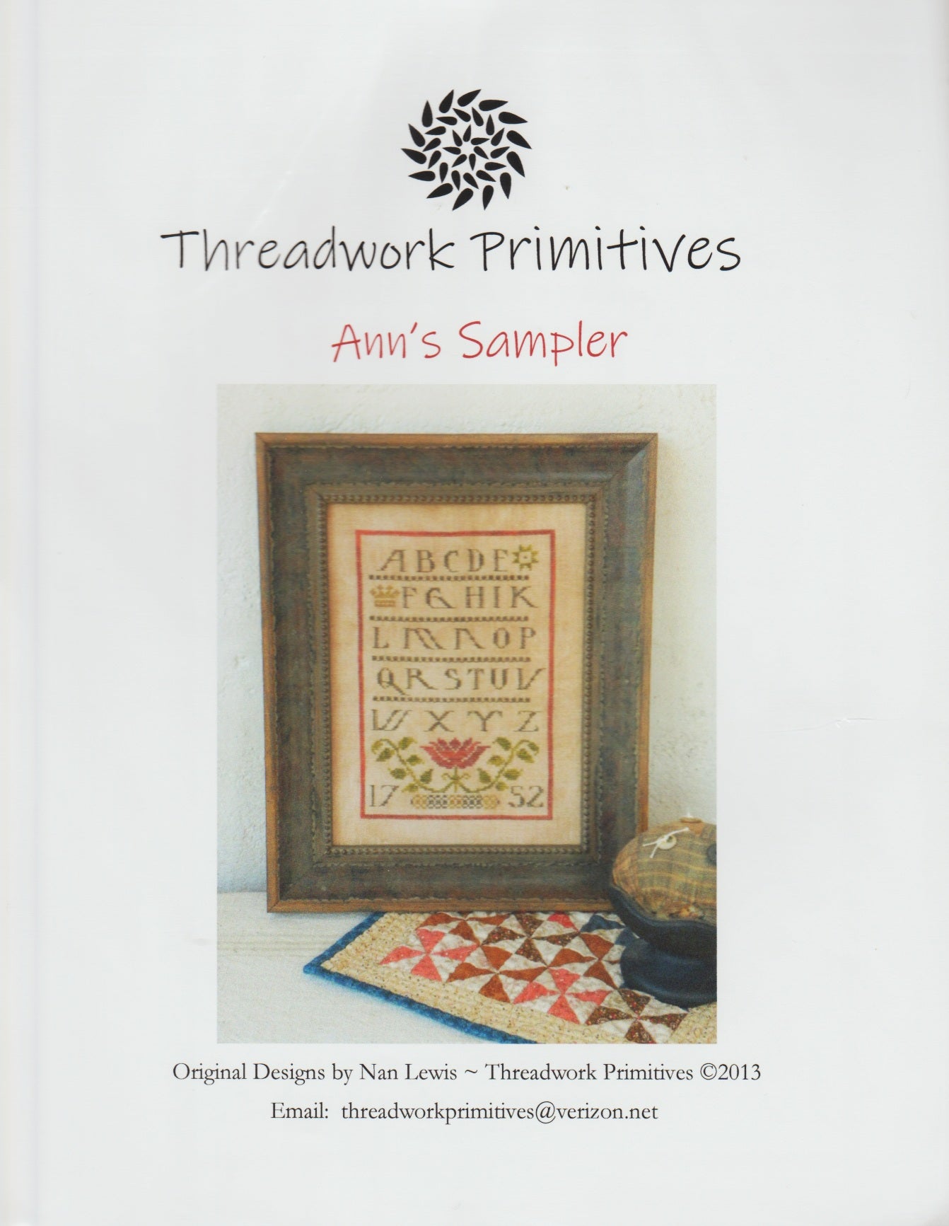 Threadwork Primitives Ann's Sampler cross stitch pattern