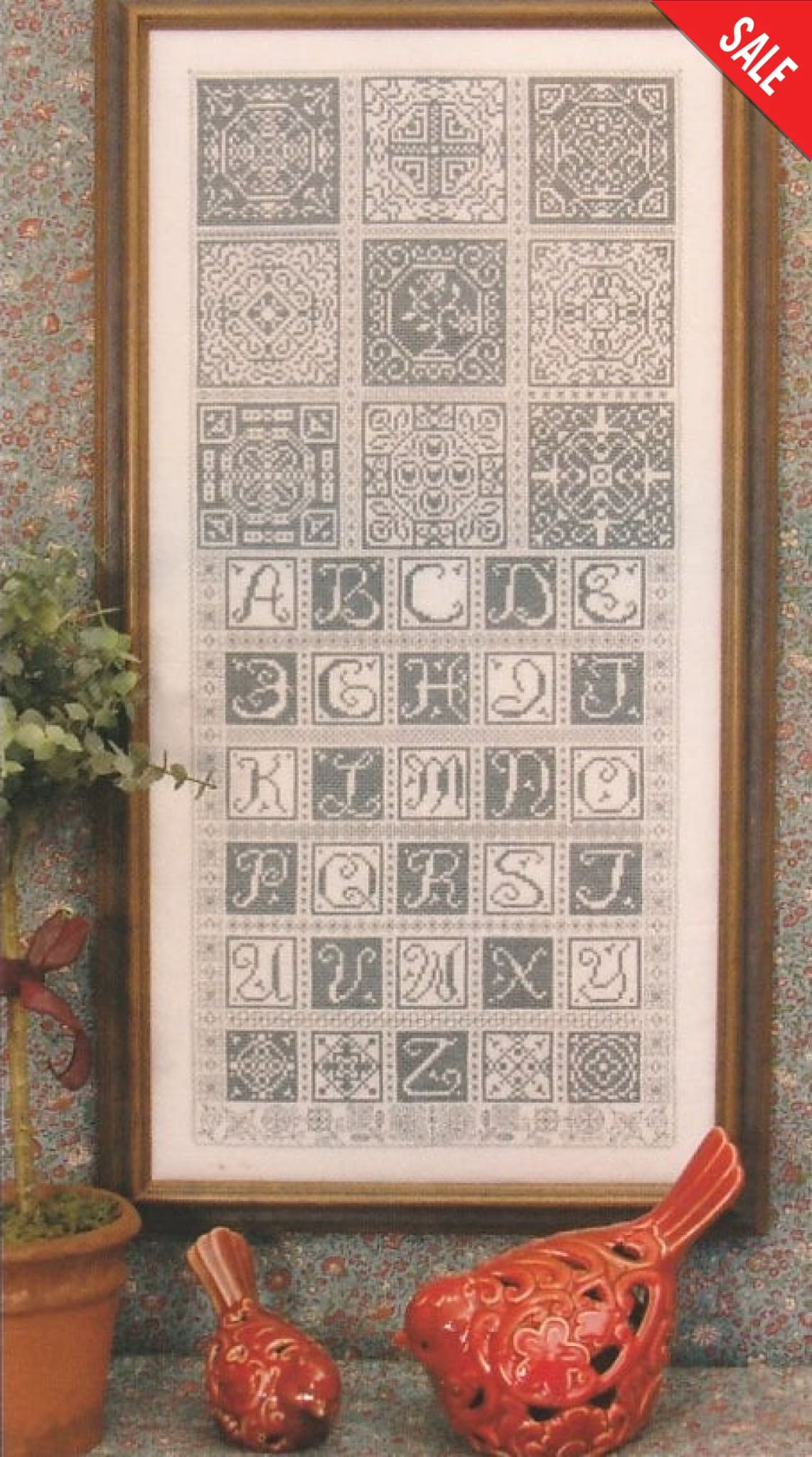 Rosewood Manor Antique Tin Tiles S-1014 cross stitch pattern