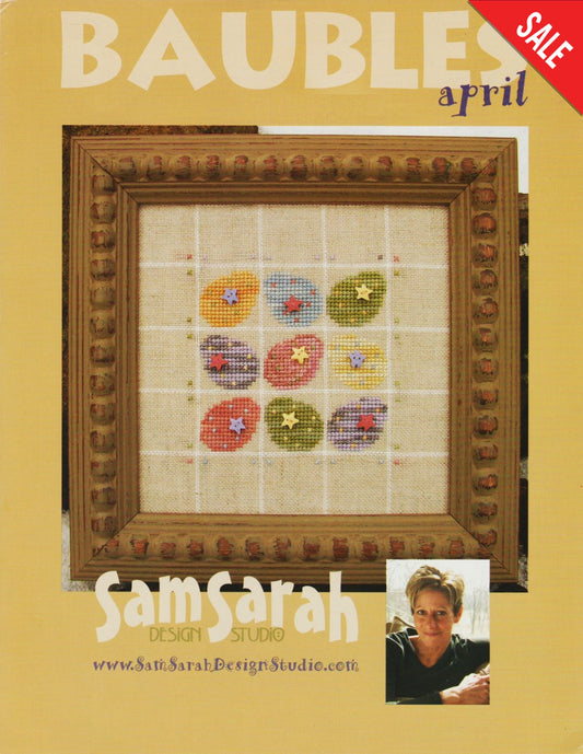 Sam Sarah April Baubles cross stitch pattern
