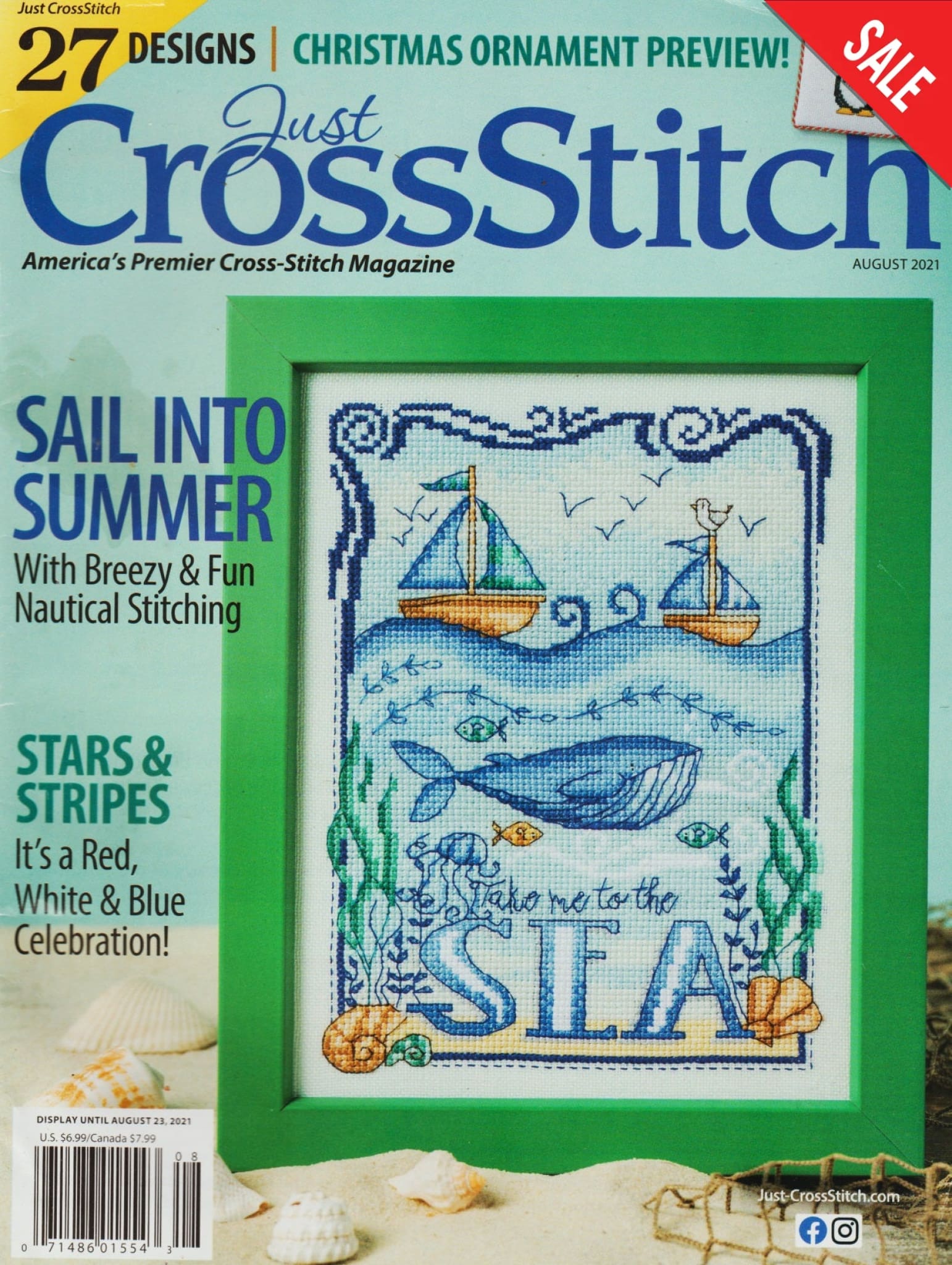 Just Cross Stitch August 2021 cross stitch magazine