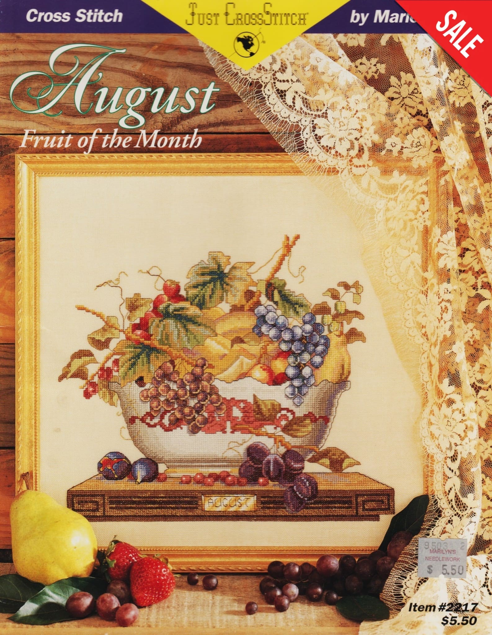 Just CrossStitch August Fruit of the Month 2217 cross stitch pattern