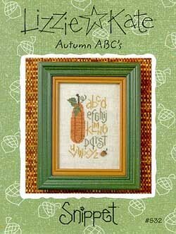 Lizzie Kate Autumn ABC's S32 cross stitch pattern