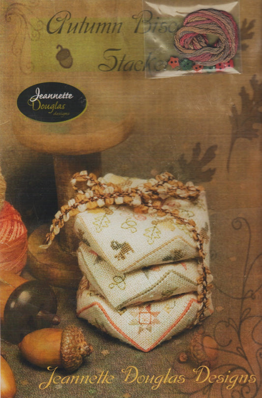 Jeannette Douglas Designs Autumn Biscornu Stackers cross stitch pattern