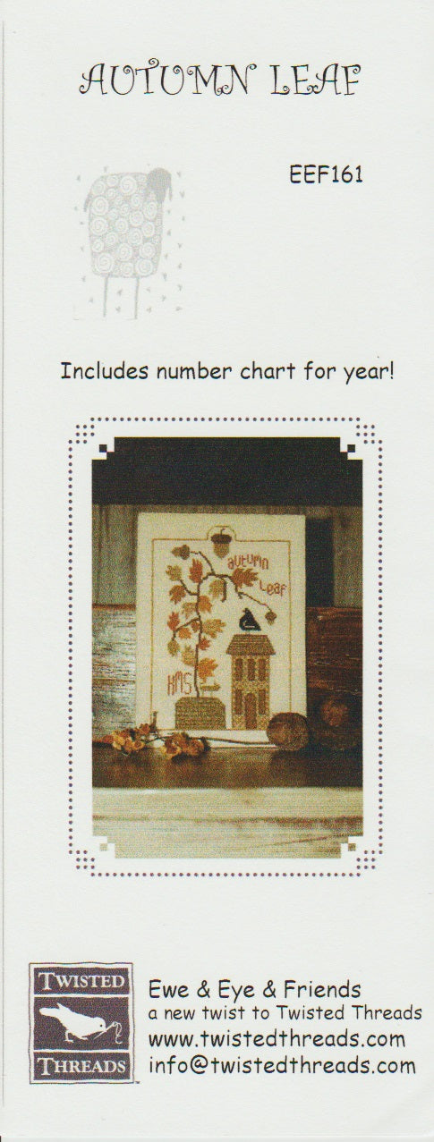 Ewe & Eye Autumn Leaf EEF161 cross stitch pattern