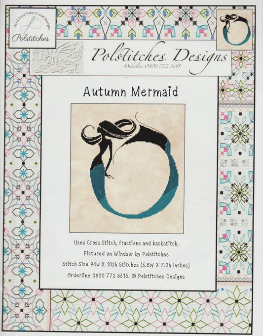 Polstitches Designs Autumn Mermaid cross stitch pattern