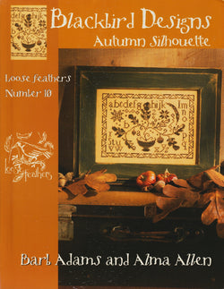 Blackbird Designs Autumn Silhouette Loose Feathers 10 cross stitch pattern