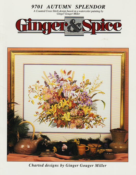 Ginger & Spice Autumn Splendor 9701 flower cross stitch pattern