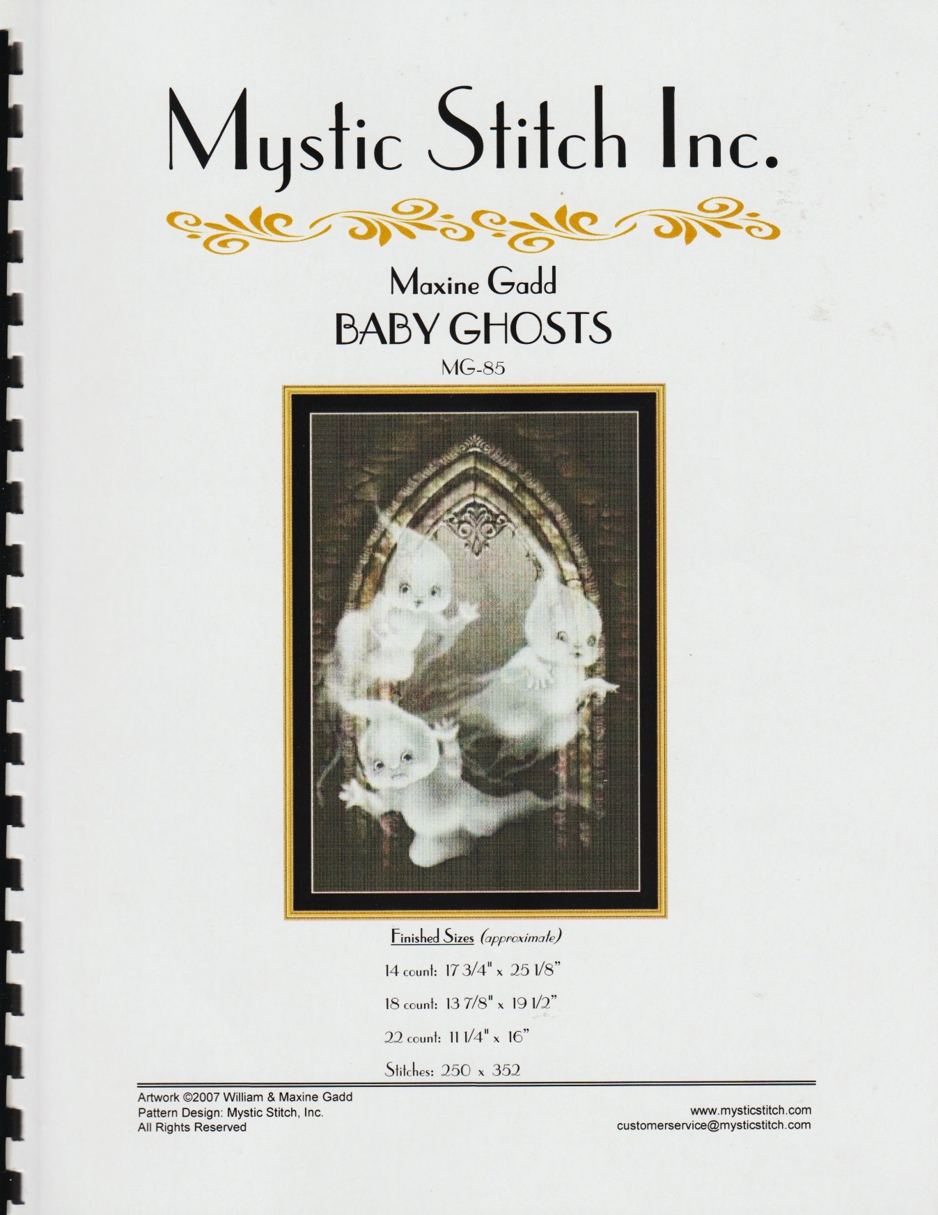 Mystic Stitch Baby Ghosts MG-85 cross stitch pattern
