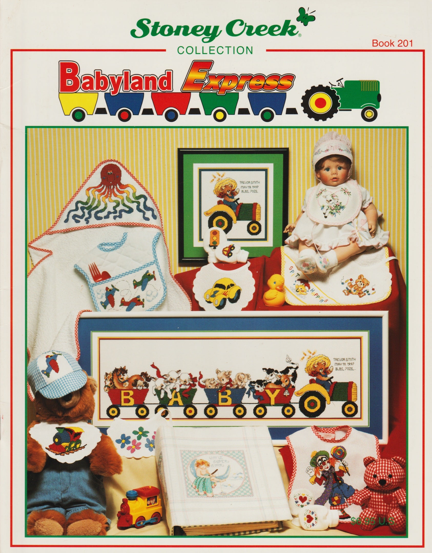Stoney Creek Babyland Express BK201 cross stitch pattern