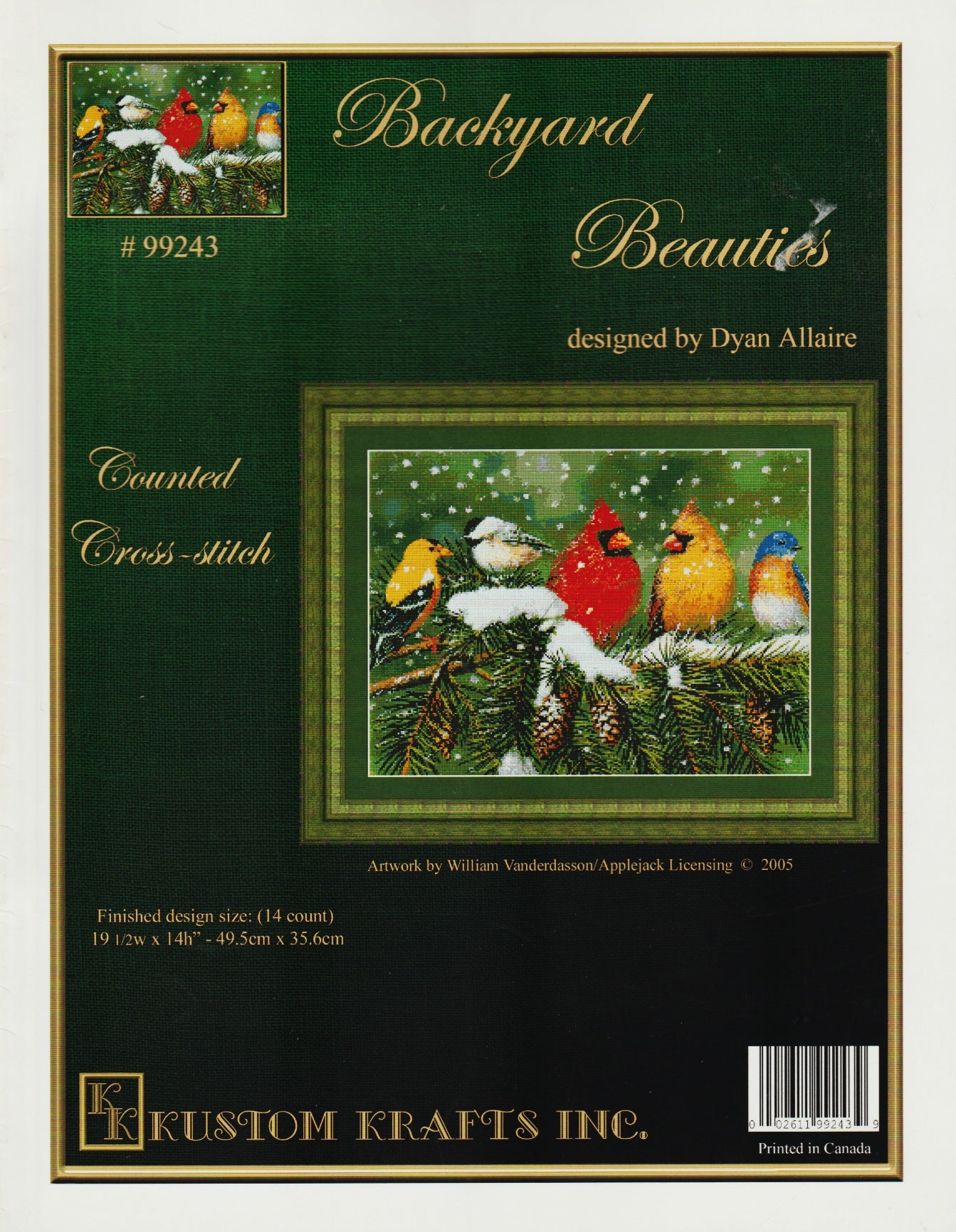 Kustom Krafts Backyard Beauties 99243 cross stitch pattern