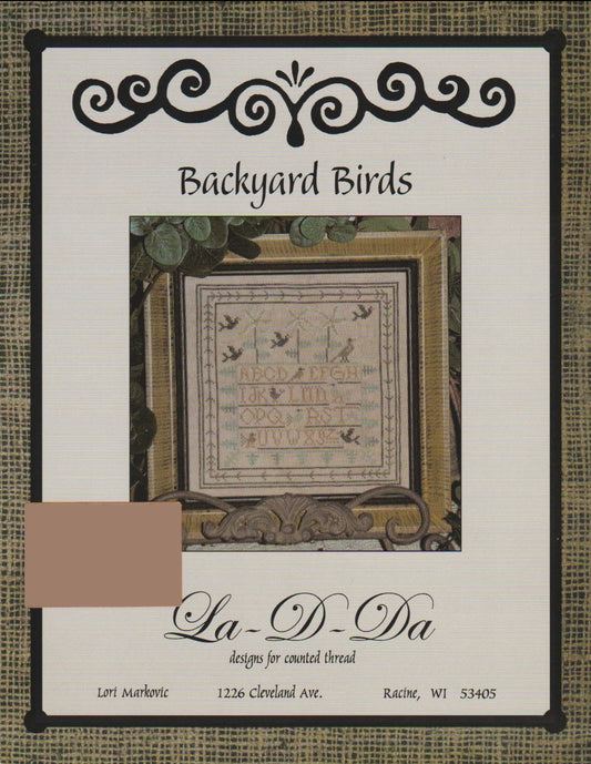 La-D-Da Backyard Birds cross stitch pattern