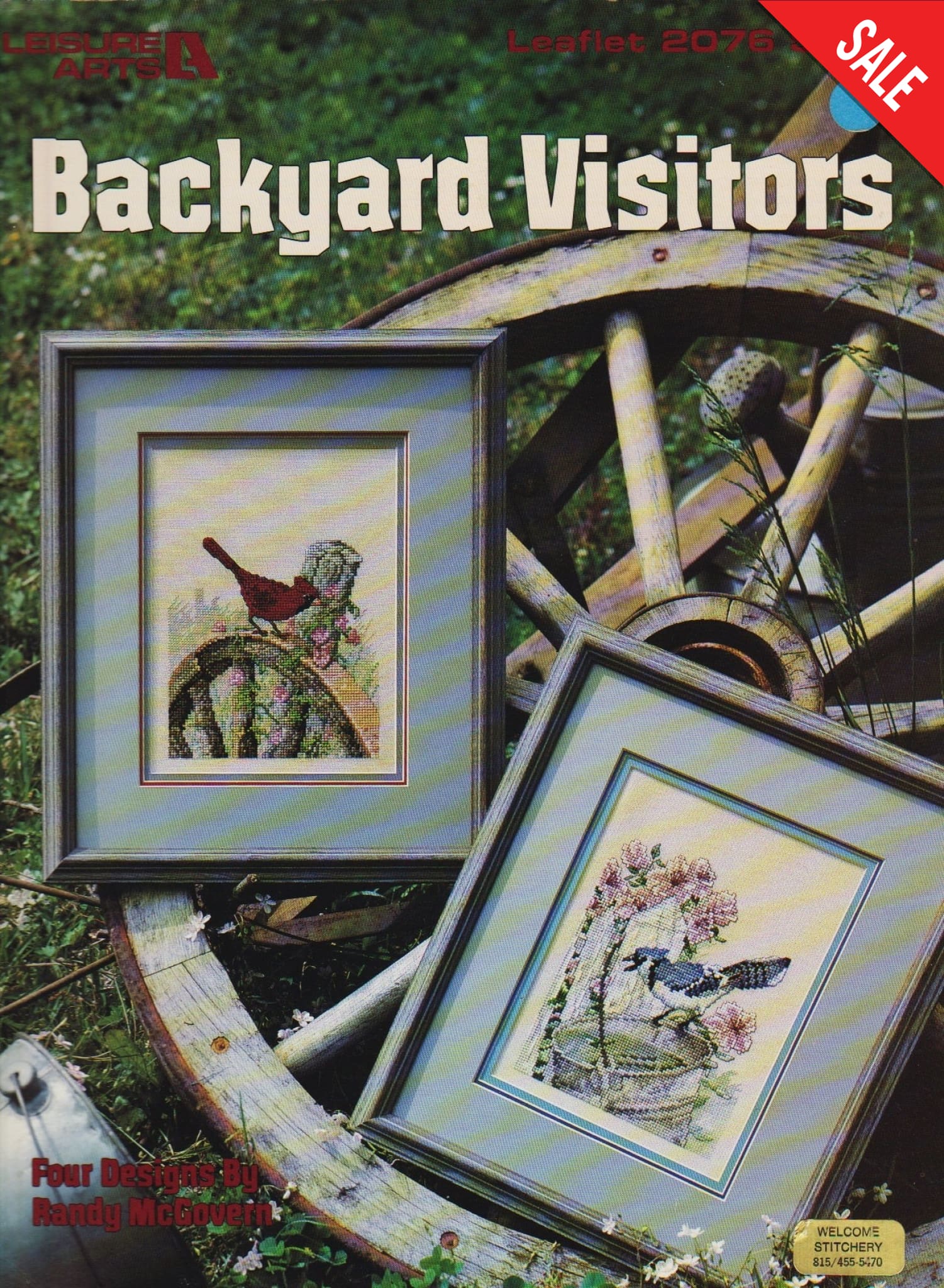Leisure Arts Backyard Visitors 2076 cross stitch bird pattern