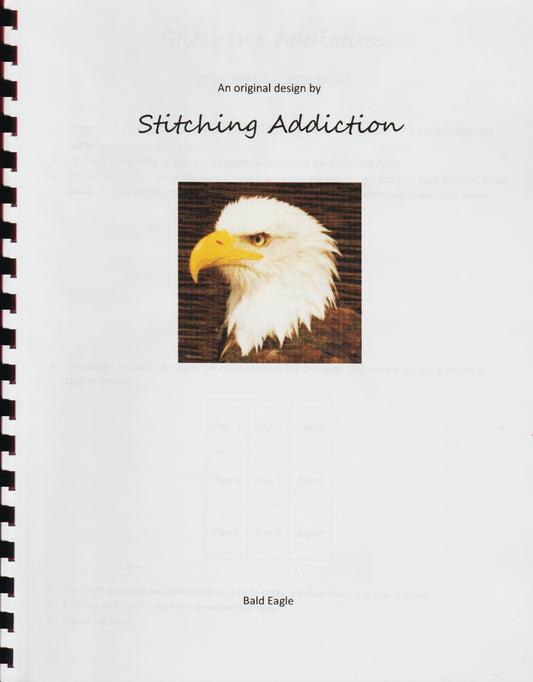 Stitching Addiction Bald Eagle cross stitch pattern