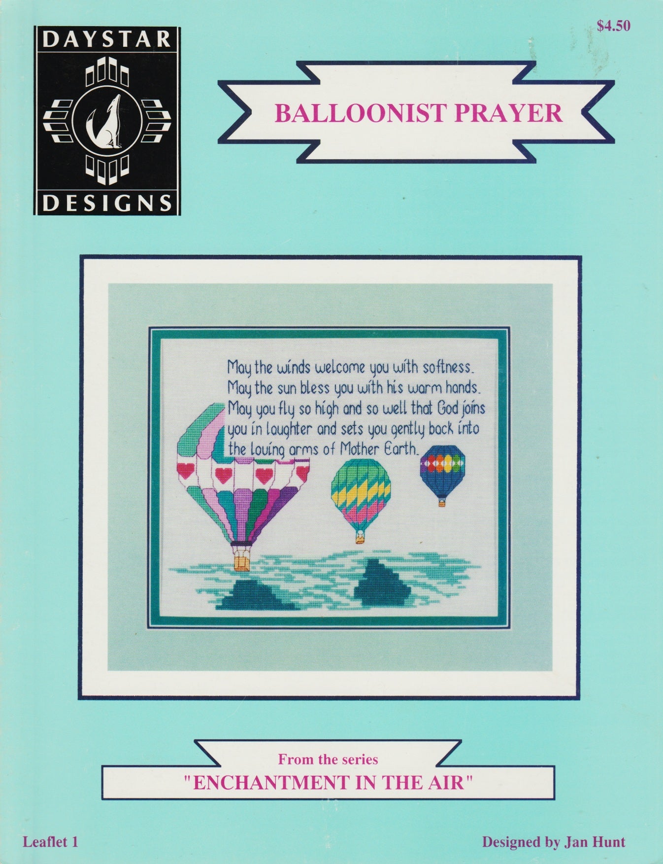 Daystar Designs Balloonist Prayer 1 cross stitch pattern