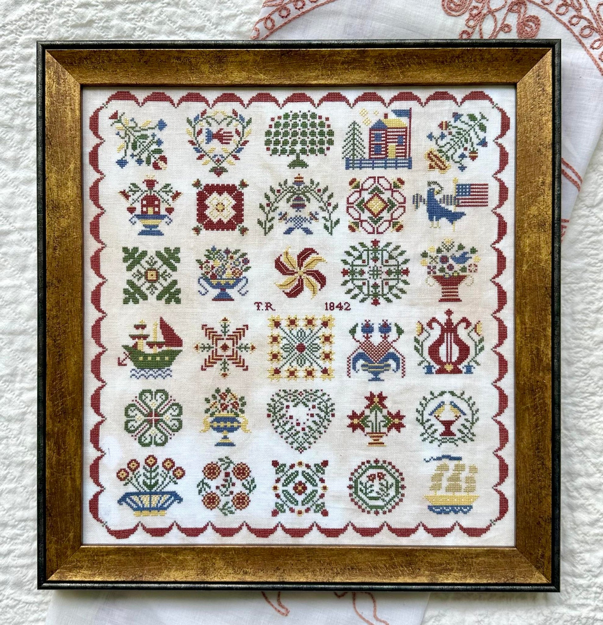 Kathy Barrick Baltimore Album Quilt cross stitch pattern