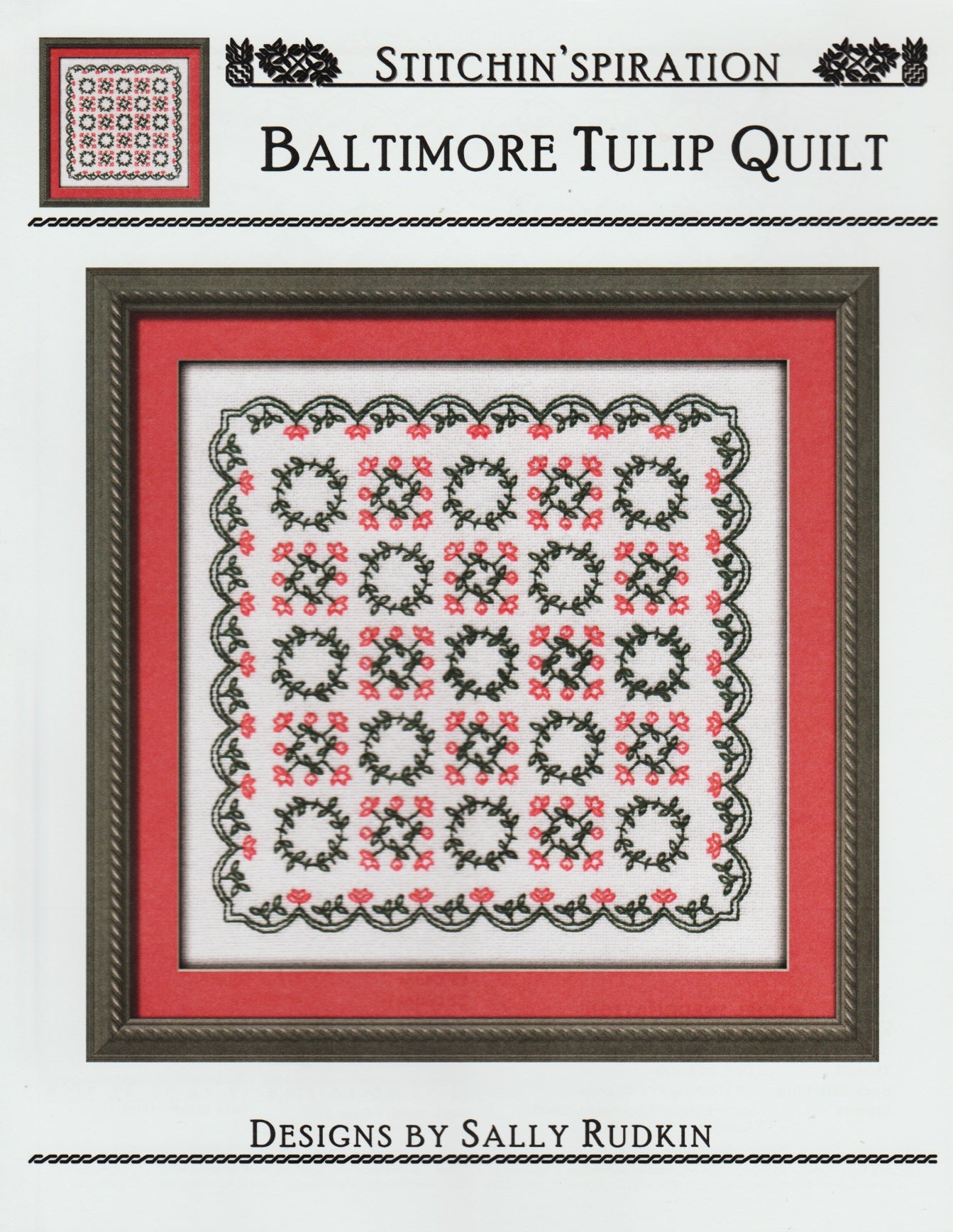Stitchin'Spiration Baltimore Tulip Quilt BQ-7301 cross stitch pattern